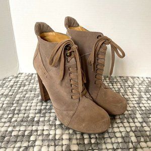 Leather (suede) Nine West lace up boots